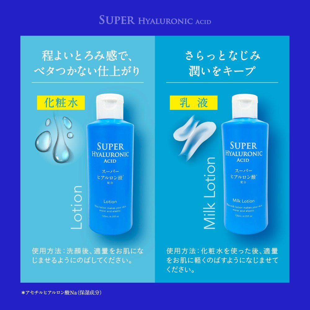 スーパーヒアルロン酸配合化粧水・乳液