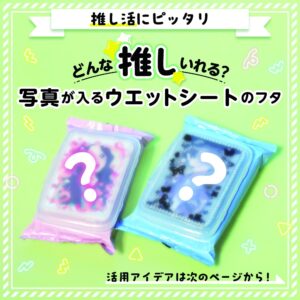 写真が入るウエットシートのフタ