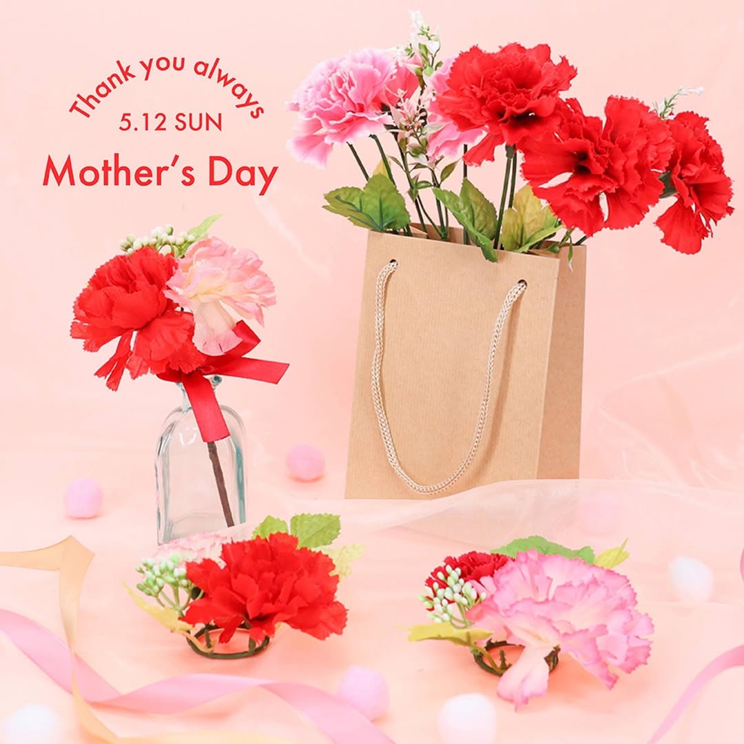 ダイソー カーネーションの飾りイメージ