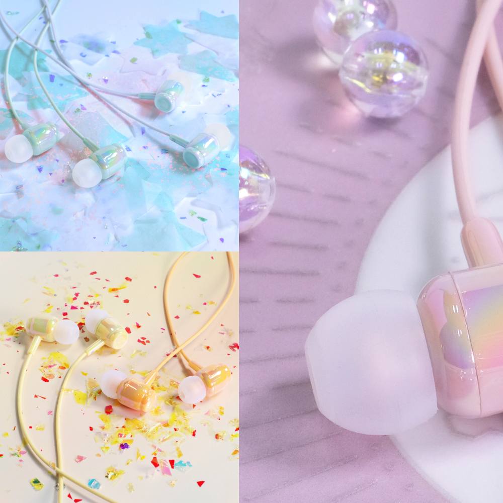 オーロラカラーステレオイヤホン