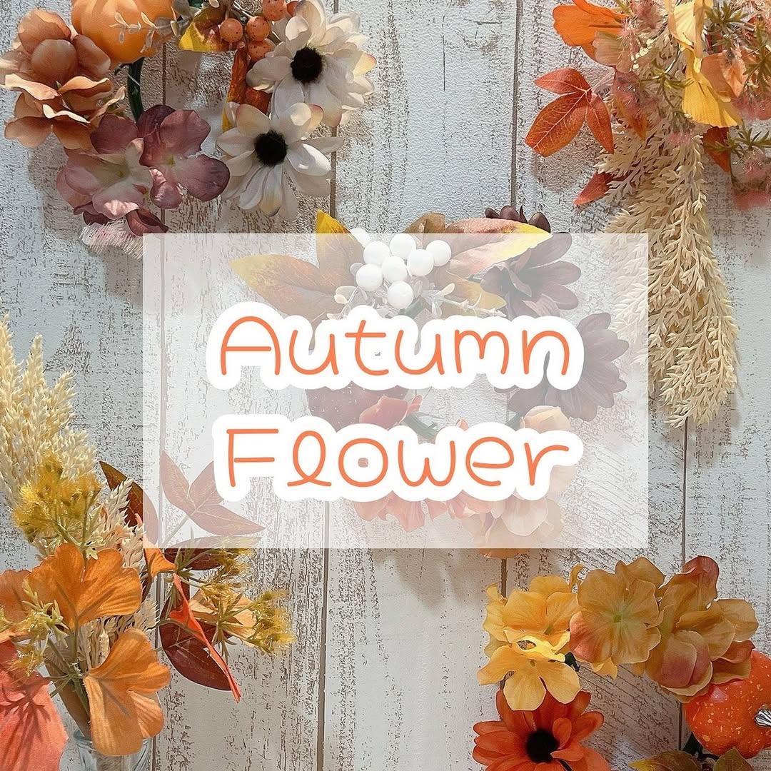 ダイソーのオータムスワッグとパンプキンリース