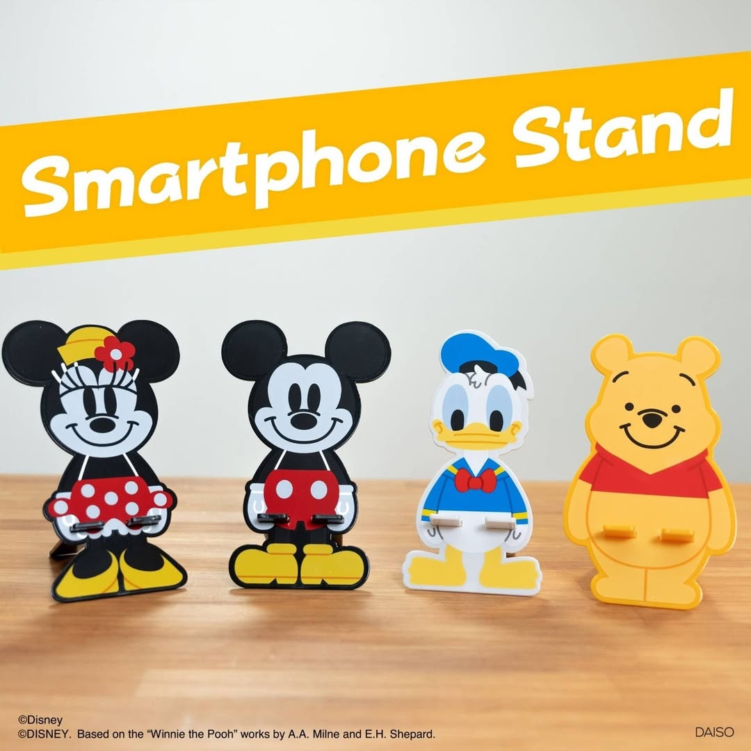 ダイソー ディズニー スマホスタンド