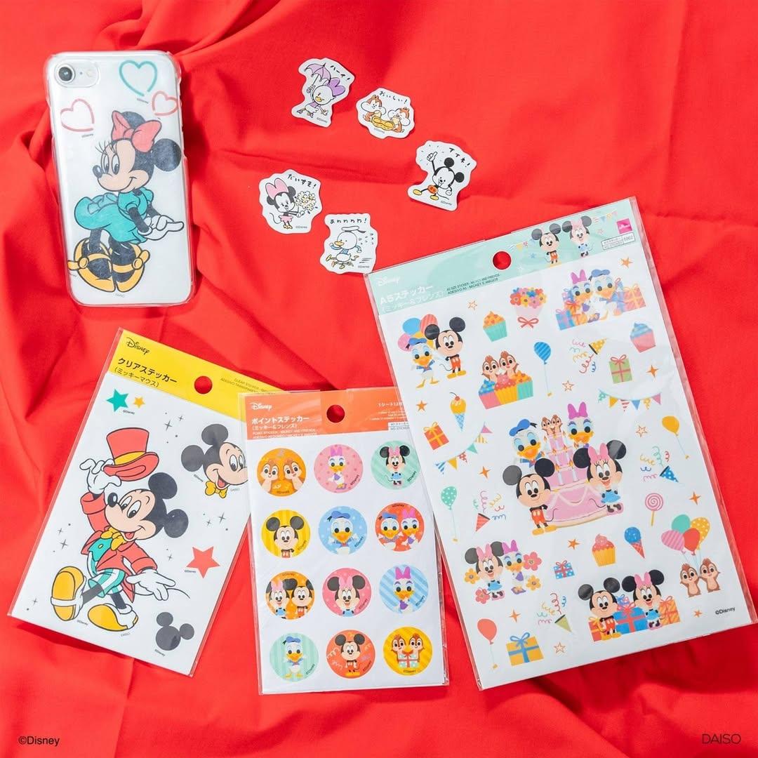 ダイソー ディズニーステッカー