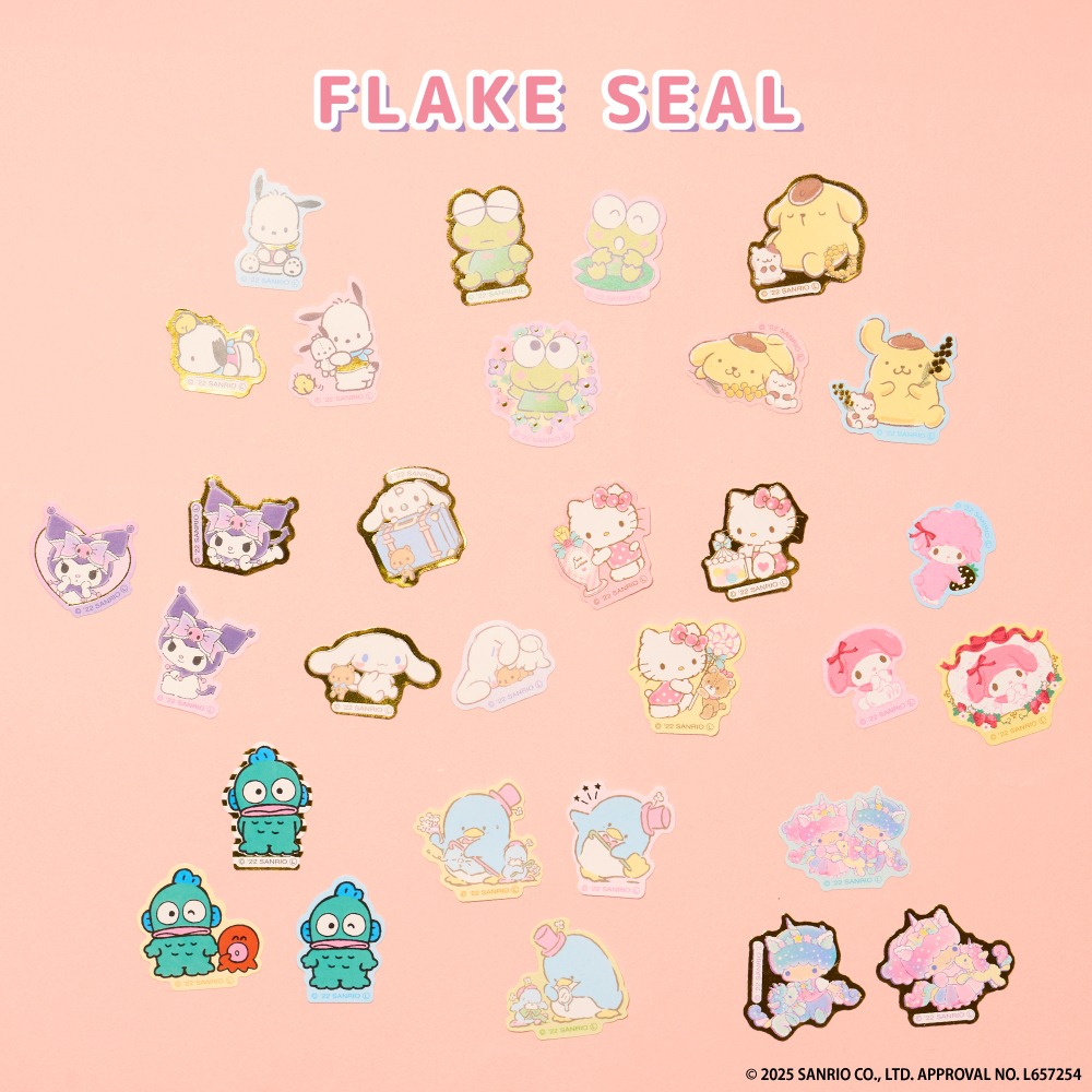 ダイソー サンリオ フレークシール