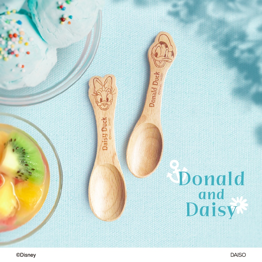 ダイソー ドナルド デイジー 木製スプーン