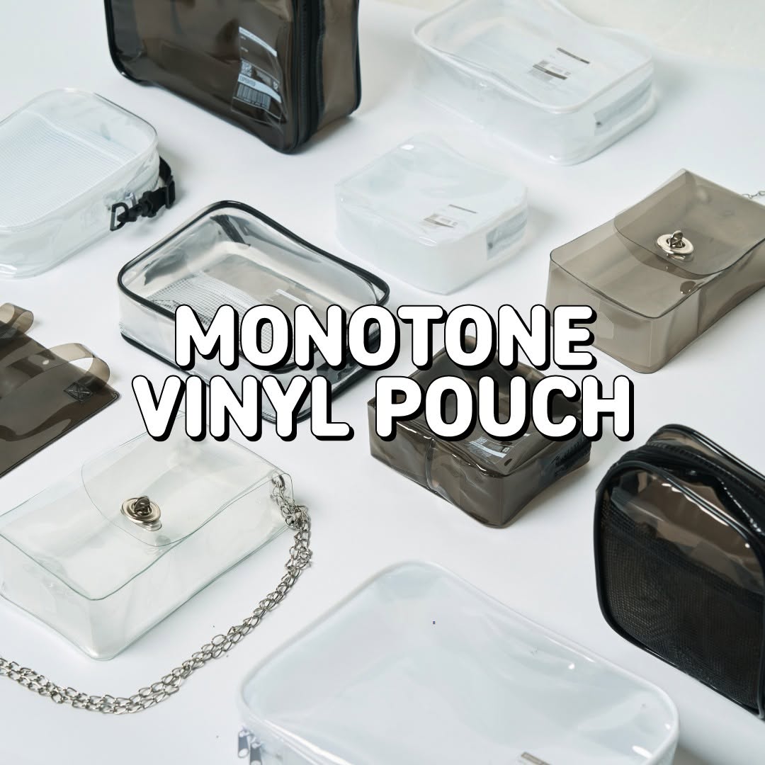 ダイソー モノトーンポーチ バッグ