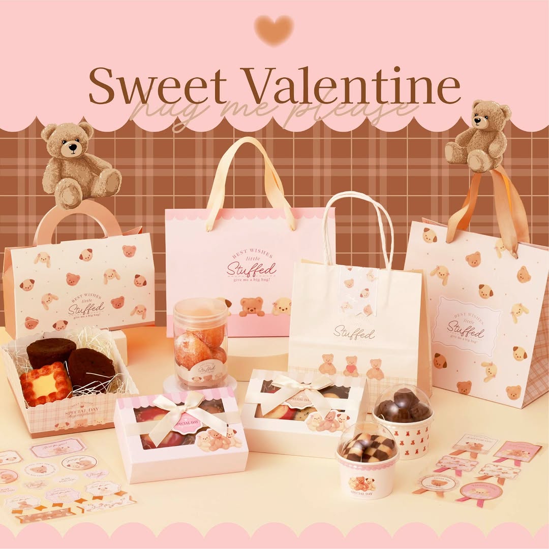 ダイソー バレンタイン ラッピング ぬいぐるみ柄