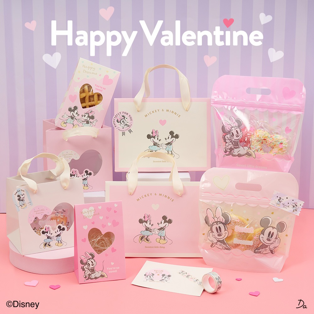 ダイソー ミッキー&ミニー バレンタインラッピング