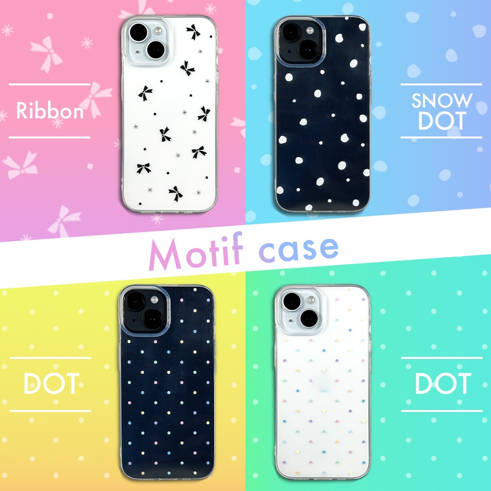 ダイソー モチーフ柄クリアスマホケース