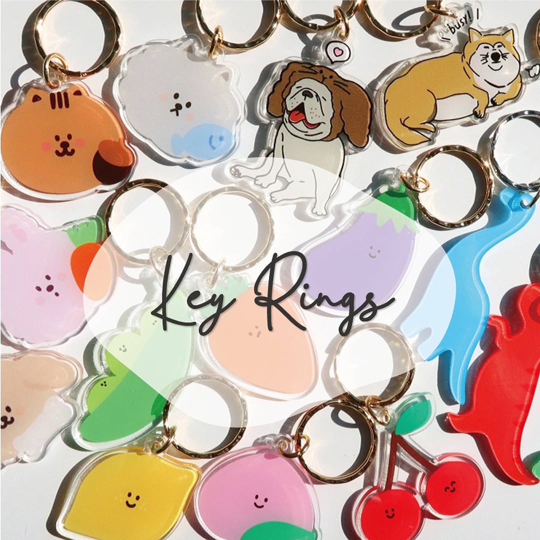 ダイソー 韓国風のゆるかわアクリルキーホルダー