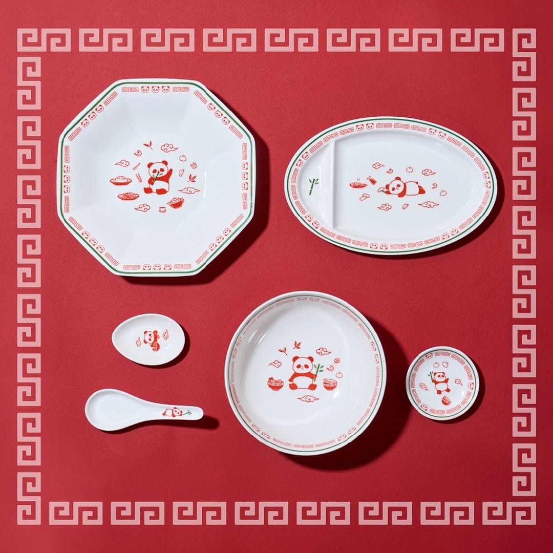 ダイソー パンダデザイン中華食器