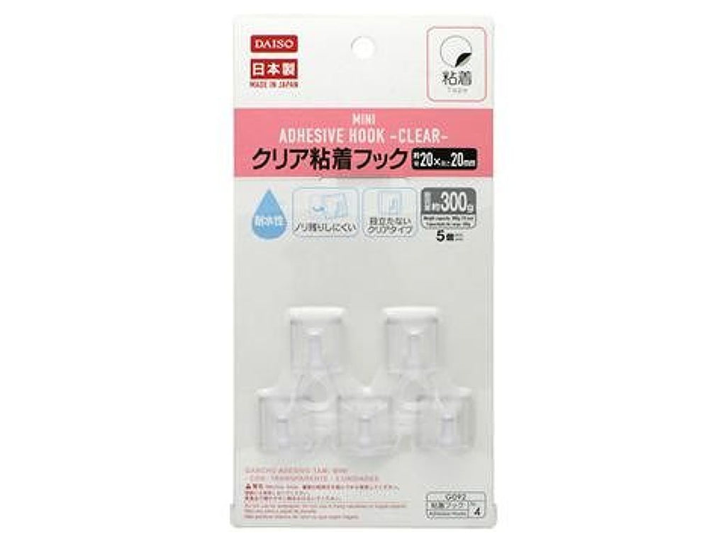 クリア粘着フック ミニ ５個