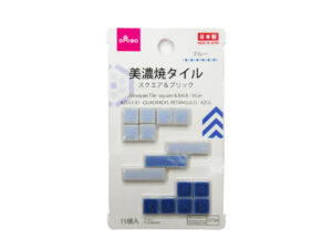美濃焼タイル（スクエア＆ブリック、ブルー） ダイソー(DAISO)