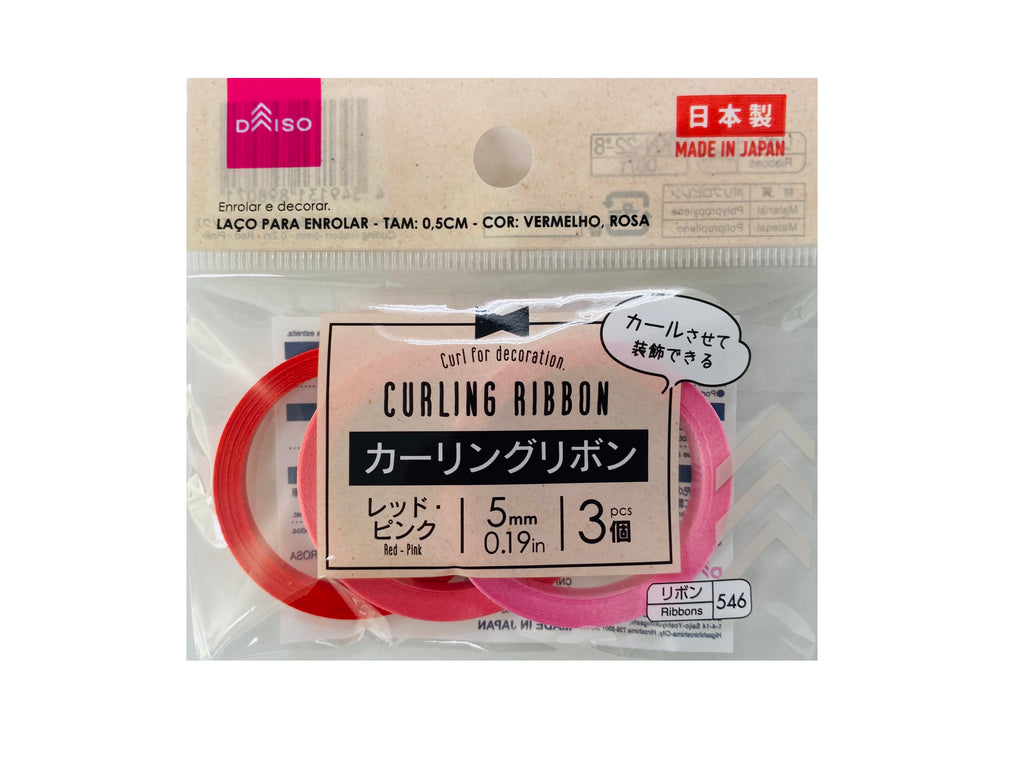 カーリングリボン（レッド・ピンク） ダイソー(DAISO)