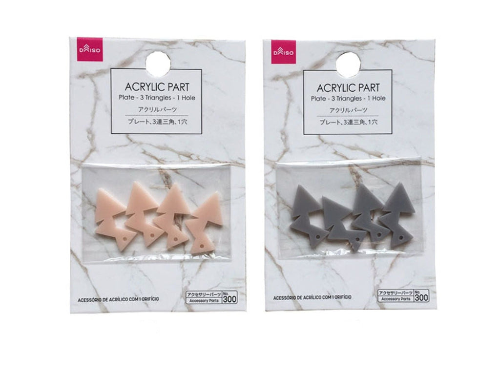 アクリルパーツ（プレート、３連三角、１穴）