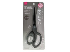 チタンコート文具ハサミ（ロングブレード、フィットグリップ） ダイソー(DAISO)