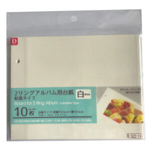 ２リングアルバム用台紙 粘着タイプＬ（白） ダイソー(DAISO)