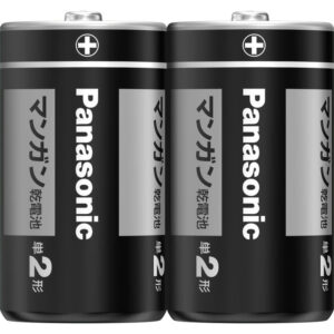 パナソニックマンガン黒 単二 ２Ｐ