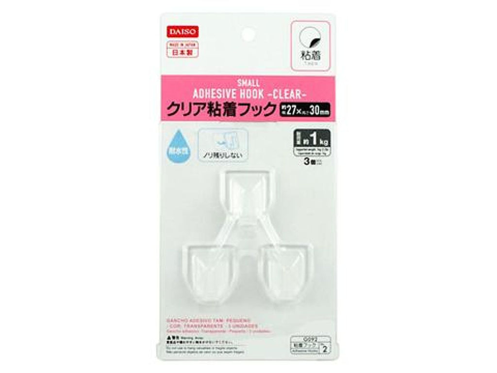 クリア粘着フック ３個