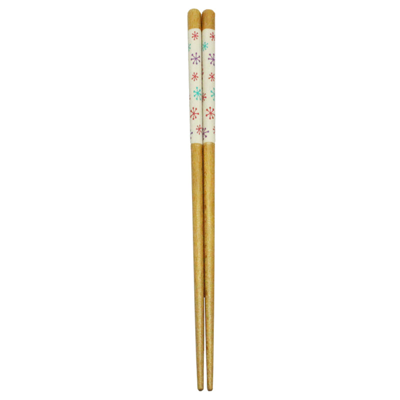 日本製若狭塗箸 食洗機対応 花の結晶 白