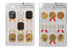 ラッピングシール（４、リボン付、ベーシック） ダイソー(DAISO)
