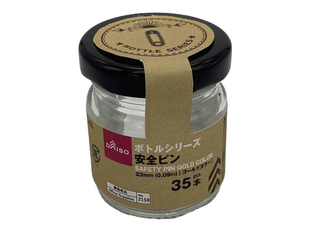 ボトルシリーズ安全ピン（ゴールドカラー、３５本） ダイソー(DAISO)