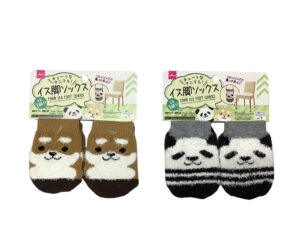 イス脚ソックス モール付 アニマル パンダ 柴犬 ダイソー(DAISO)