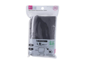 旅する洗濯ネット（シングルメッシュ、Ｌ型、ＧＹ、２枚） ダイソー(DAISO)