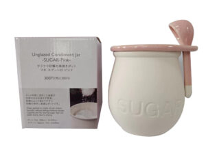 素焼き調味料入れ（ＳＵＧＡＲ、ピンク） ダイソー(DAISO)
