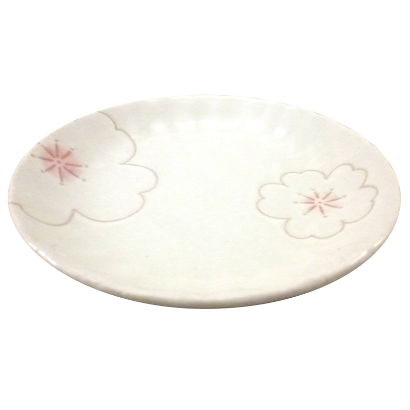 美濃焼 中皿 粉引桜