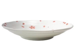 美濃焼 中皿 桜吹雪 白