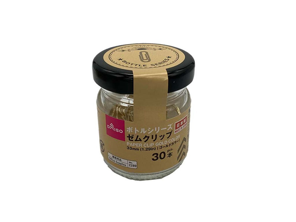 ボトルシリーズゼムクリップ（ゴールドカラー、３０本） ダイソー(DAISO)