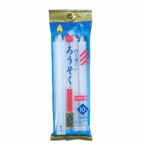白く美しいろうそく ４本入