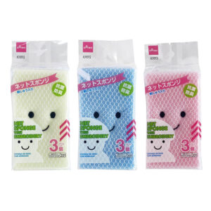 ネットスポンジ 刺しゅう入り ３個入