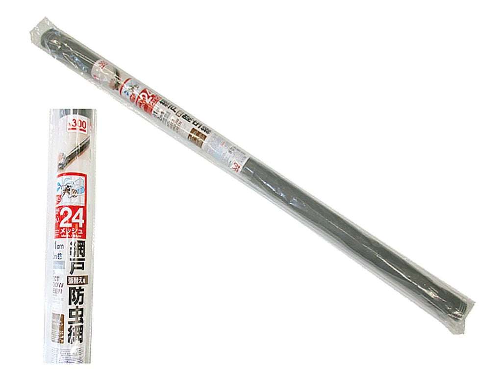網戸替え用防虫網、２４メッシュ、グレー