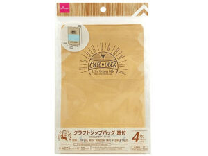 クラフトジップバッグ（窓付、カフェフラワーディア） ダイソー(DAISO)