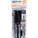 油性マーカー（黒、細字、３本）
