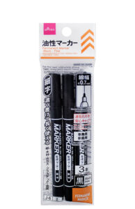 油性マーカー（黒、細字、３本）