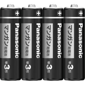 パナソニック マンガン黒 単３－４Ｐ ダイソー(DAISO)