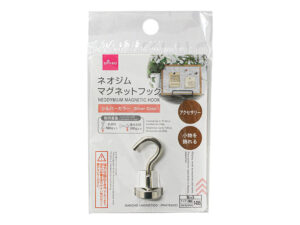 ネオジムマグネットフック（シルバーカラー） ダイソー(DAISO)
