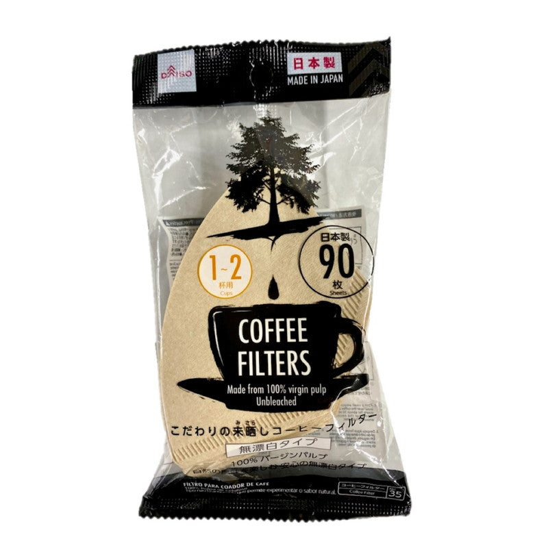 コーヒーフィルター １－２杯用 無漂白タイプ ９０枚