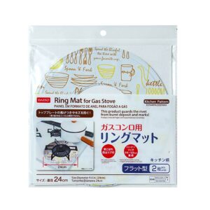 リングマット（ガスコンロ用、フラット型、キッチン柄、２枚） ダイソー(DAISO)