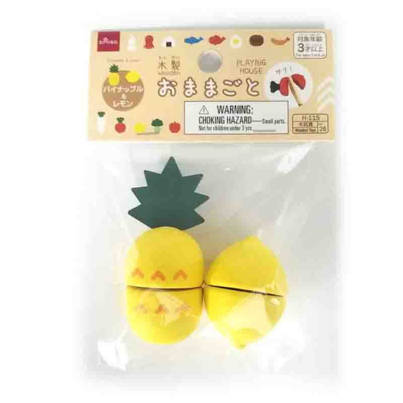 木製おままごと（パイナップルとレモン） ダイソー(DAISO)