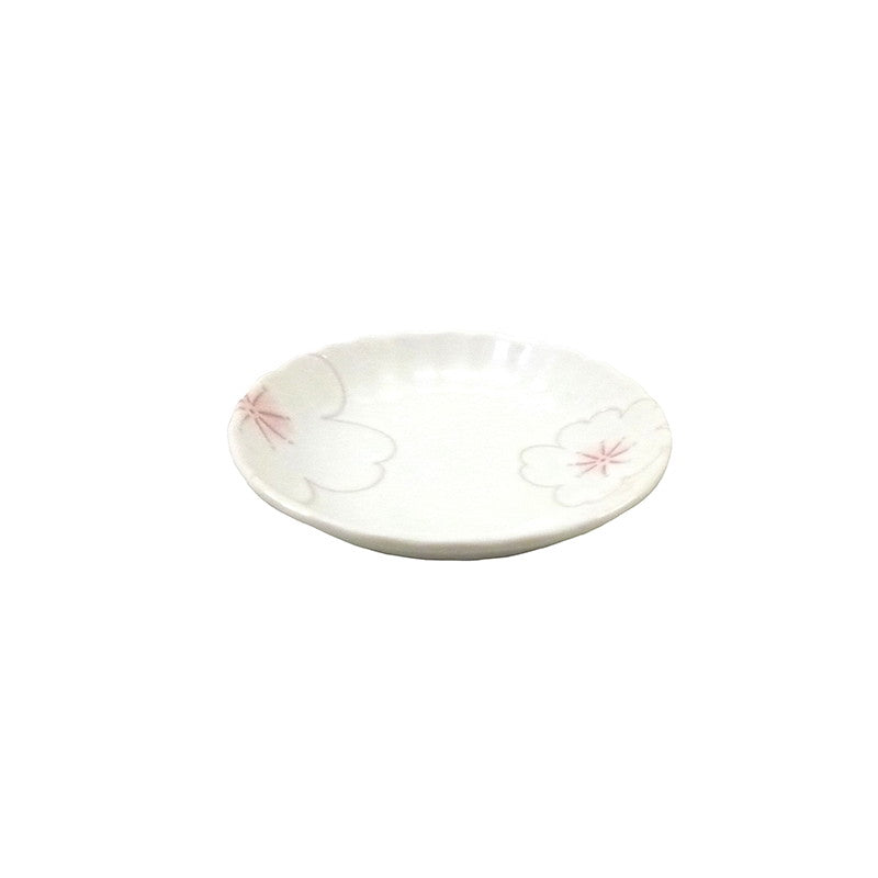 美濃焼 小皿 粉引桜