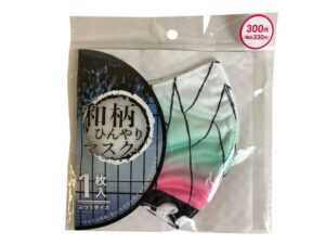 和柄ひんやりマスク 蝶 ふつう ダイソー(DAISO)