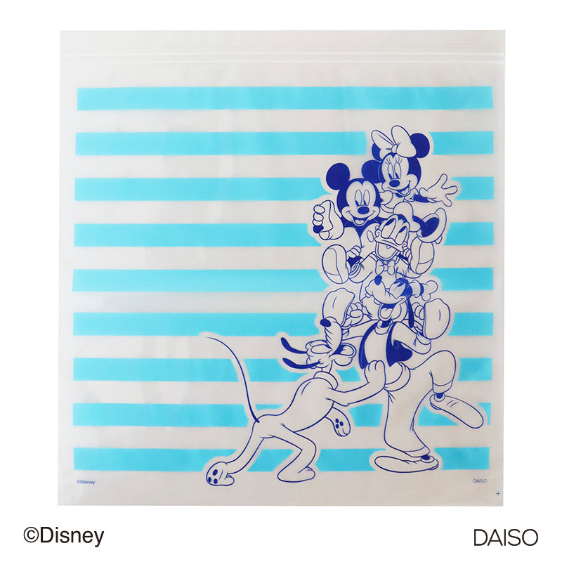 Ｗチャックフリーザーバッグ（ミッキー＆フレンズ）Ｌ、４枚 ダイソー(DAISO)