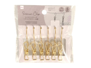 インテリアクリップ（ゴールドカラー、６個）