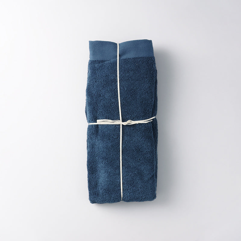 オーガニックコットンバスタオル（ネイビー） ダイソー(DAISO)