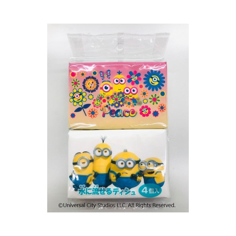 ミニオンズポケットティシュ４Ｐ ダイソー(DAISO)