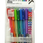 油性カラーボールペン ８色セット